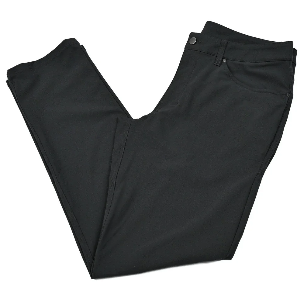 Lululemon Mens 33 (34x33) Gray Chino ABC Chino Pant Warpstreme Athleisure M5ADFS